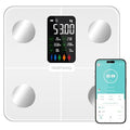 Healthkeep Body Fat Scale with Large VA Display 15 Body Datas with Heart Rate Smart Weight Scale Compatible with iOS &amp Android Max 400lbs/180kg 28cm White