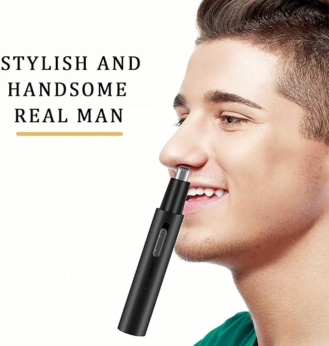 Nose Hair Trimmer for Men USB Rechargeable Ear and Nose Hair Trimmer for Men Professional Painless Nose Hair RemoverNose Trimmer with Waterproof Dual Edge Blades for Easy Cleansing Black