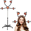 5-Head Salon Hair Steamer750 W Free-Stand Hair Dryer with Universal WheelsPerm Processor Stand Hair Dyeing for Hair CareDyeingOil Treatment (Black 1)