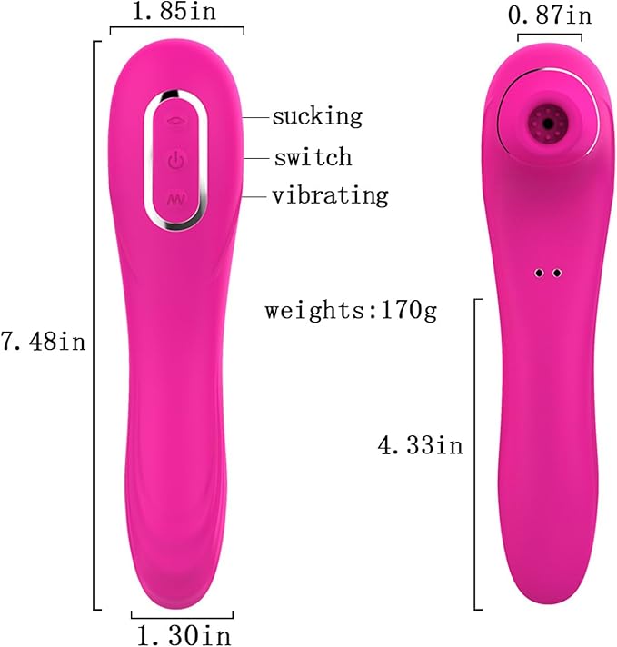 Golden Glow Luna Personal Massager Luna Pro Age Massager Waterproof USB Rechargeable (Red)