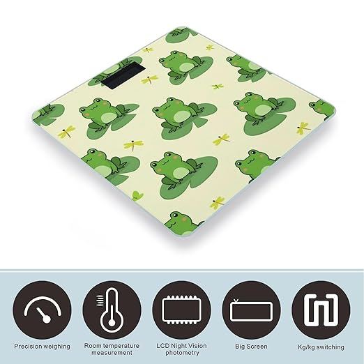Smart Scale for Body Weight Automatic Switch Digital Bathroom Weighing Scale Cute Frog Animal Green Frogs