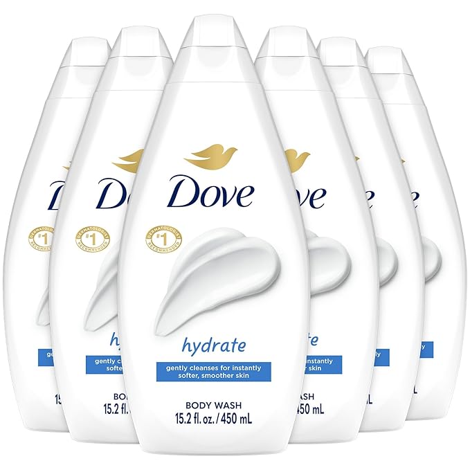 Dove Body Wash Hydrate 6-Pack – Moisturizing Cleanser for Smooth Soft Skin 15.22 Oz Ea