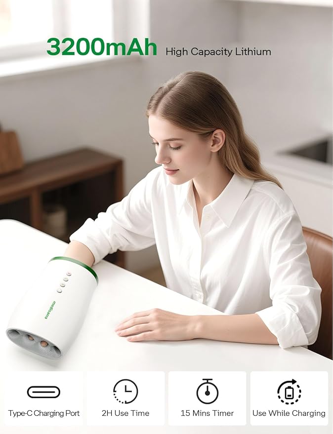 Medisana Hand Massager for Arthritis and Carpal Tunnel Electric Hand Massager with Heat and Compression-Birthday &amp Christmas &ampThanksgiving &amp Personalized Gifts for Women Wife Mom Girlfrie