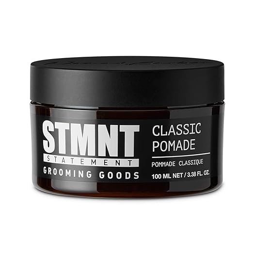 STMNT Grooming Goods Classic Pomade 3.38 oz | Natural Shine | Strong Control | Easy to Wash Out