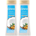 Caress Body Wash Nourishing Coconut &amp Jojoba Oil 2-Pack – Bath &amp Shower Essentials for Soft Smooth Skin 20 Oz Ea