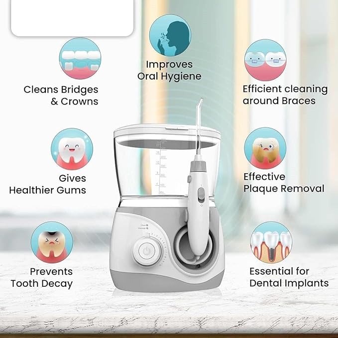 10 Setting Water Pressure | 6 Tips Water Flosser | Two Modes Clean &amp Massage