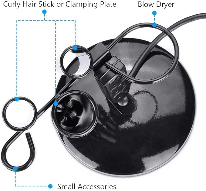 BYOOTIQUE 2 Packs Tabletop Blow Dryer &amp Hair Iron Holder - Salon Appliance Stand w/ 3 Outlets