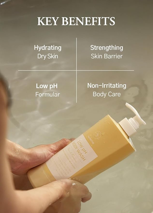 laferme Low pH balanced Gentle Korean Body Wash with Natural &amp Organic Ingredients Hypoallergenic for Sensitive Skin Moisturizing &amp Hydrating for Dry Skin For Women &amp Men 33 Fl Oz Pea