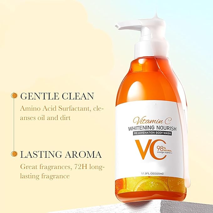 Vitamin C &amp Lemon Niacinamide Body WashNatural Vitamin C Nourish Rejuvenation Body WashDeep Cleansing &amp Nourishingfor all Skin Types (1PCS)