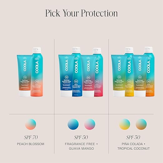 COOLA Organic Sunscreen SPF 50 Sunblock Body Lotion Dermatologist Tested Skin Care for Daily Protection Vegan and Gluten Free Guava Mango 5 Fl Oz