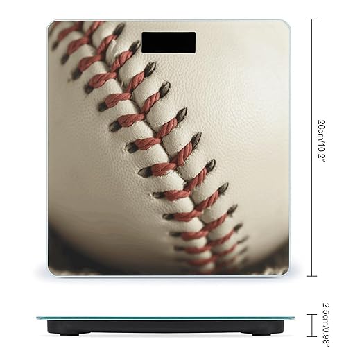 Baseball Lace Close Up Smart Scale for Body Weight Accurate Bathroom Scale with LED Display Digital Weight Scales Weighing Machine High Precision Scales for Bath Home