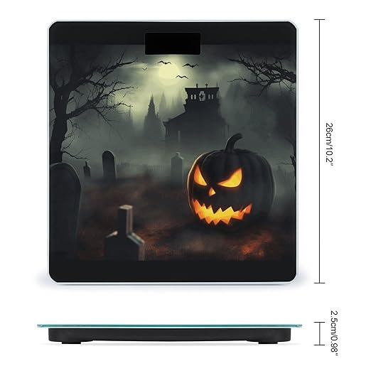 Halloween Horror Scale for Body Weight High Precision Digital Weight Scales with LCD Display Anti-Slip Sturdy Slim Tempered Glass Bathroom Scale for Home Use