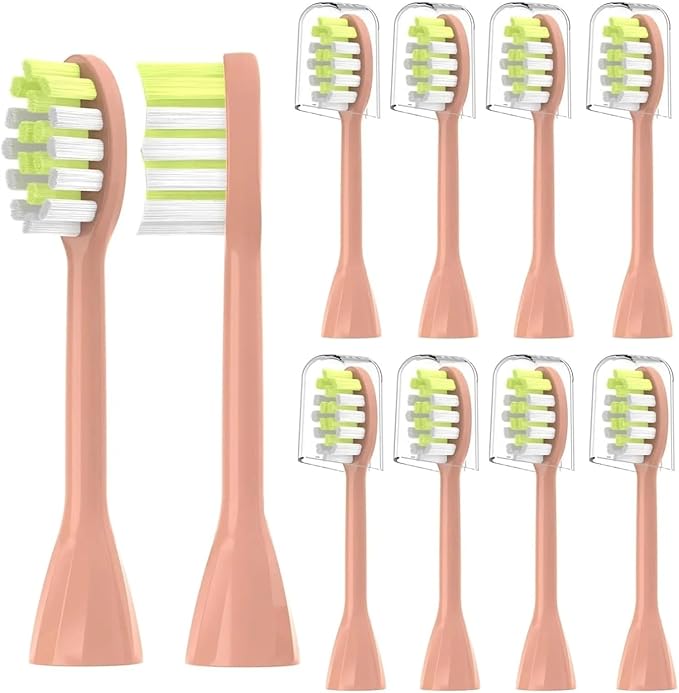 4Pack Replacement Toothbrush Heads Compatible with Ph One Soni Care Electric Head HY1100 HY1200 BH1022(8pcs Pink)