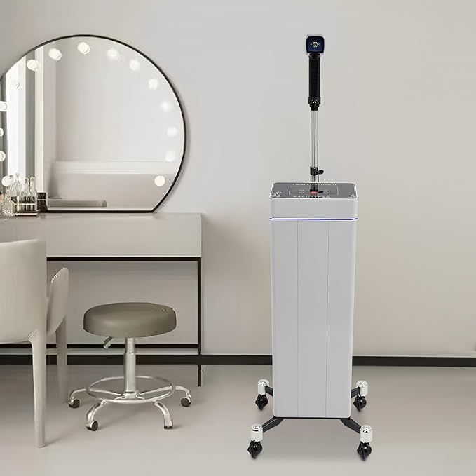Steamer for Hair Salon Nano Mist Hair Steamer Multi-Functional Nano ion Hair Color Processor 1200W Vertical Hair Steamer Machine with Rolling Base for Deep Hair Care Repair Hair Styling Basics
