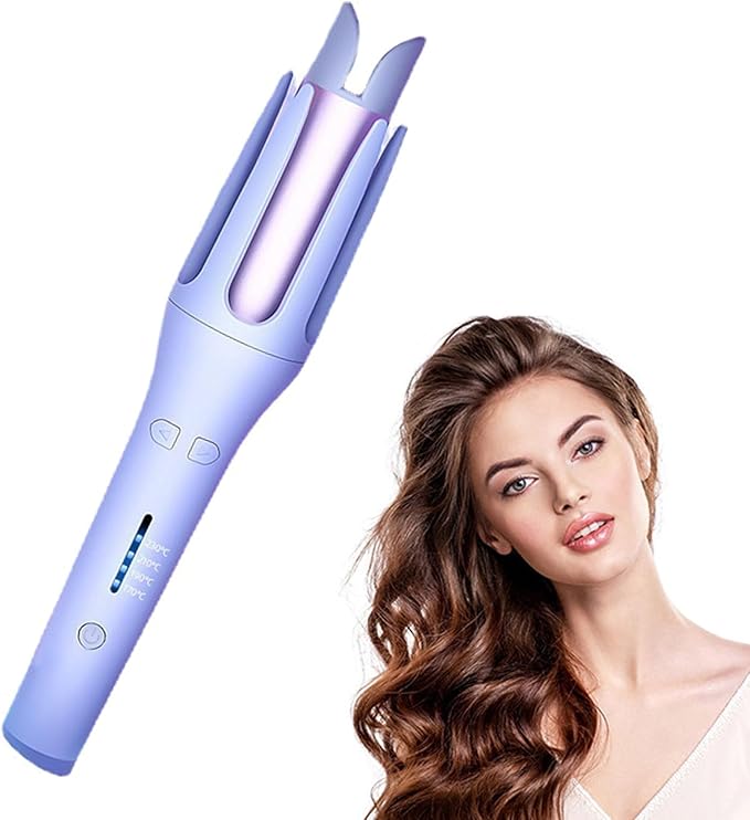 ZJchao Automatic Curling Iron 32mm Ionic Ceramic Hair Curling Wand Fast Heating Curler with 4 Temperature Settings for Salon Home Styling (US Plug 110V)