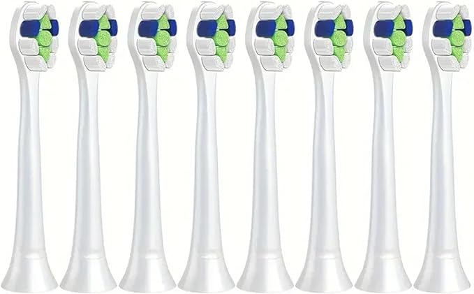 Compatible for Ph Soni Care W2 Optimal White H6063/67 Replacement Brush Heads Diamond Clean 3 6 9 Series Electric Toothbrush(8PCS)