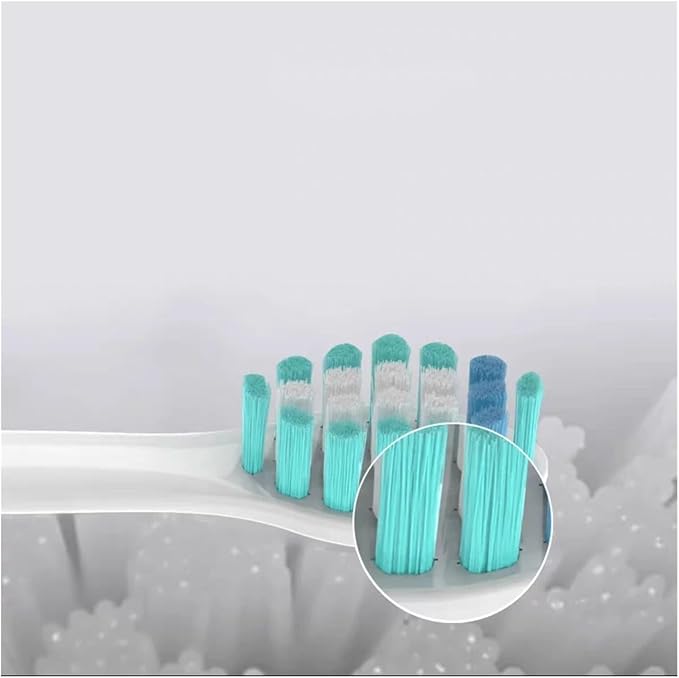 Compatible with FELFRI FTB-002 Electric Toothbrush Head Vacuum Brush with Dust Cover Bristles and Replaceable Nozzle(4PCS White)