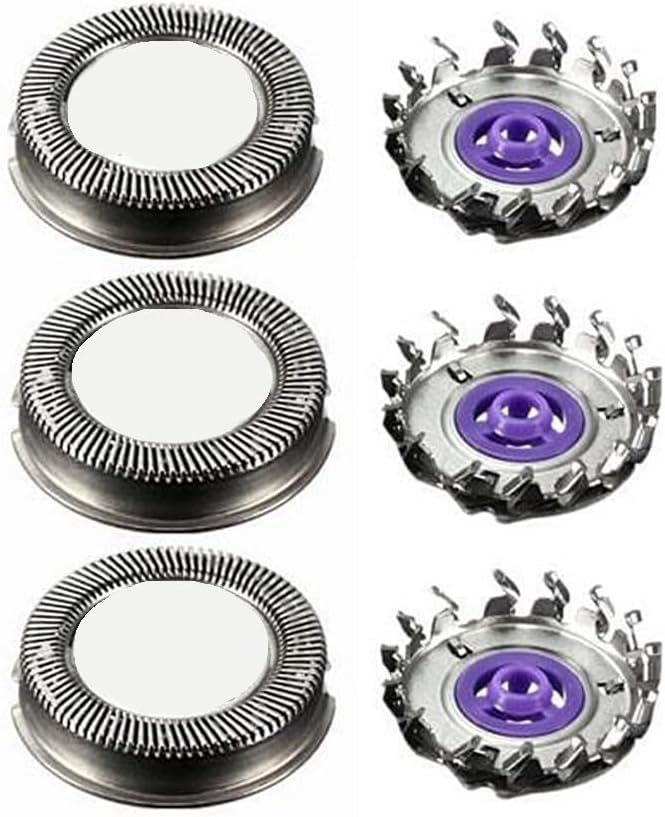 Three Replacement Razor Heads for Razor Blades Compatible for Philips 6844XL、6843XL、6618X、6617X、6616X、6615X、6614X、6613X、6424LC、6423LC