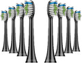 4pcs Replacement Brush Head Compatible with PH Sonic Care Diamondclean Electric Toothbrush(8pcs Black)