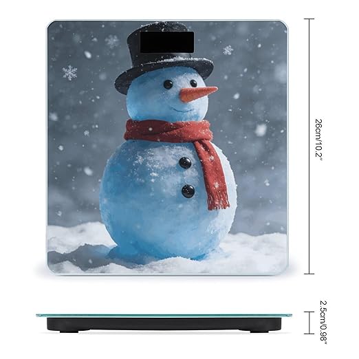 Blue Snowman Smart Scale for Body Weight Digital Bathroom Scale Toughened Glass Weight Scale with Large LCD Backlight Display High Precision Scales Weighing Machine