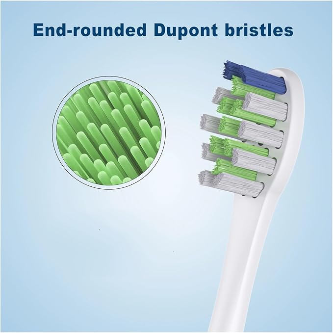10 Pcs Toothbrushes HeadCompatible for Sarmocare S100 and S700 Electric Toothbrush(4pcs White)