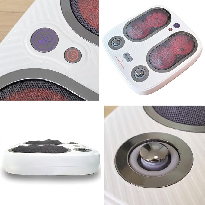 DR. WELL Shiatsu Foot Massager with Warm and Vibration Deep Acupressure Electric Foot Massager for Plantar Fasciitis Neuropathy. Suitable for Home and Under-Desk use.