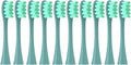 Replacement Brush Heads Compatible for Oclean Flow/X/X PRO/F1/ One/Air 2 Sonic Electric Toothbrush Blue Green Soft Bristle Nozzles(10 Green)