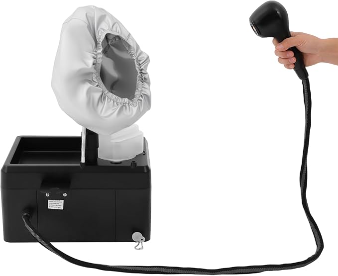 1750W Nano Hair Steamer Machine Professional Hair Color Processor Nano Mist Hair Steamer with Nano Spray Gun and Evaporation Cap Standing Salon Spa Equipment for Hair Care Hair Repair 110V