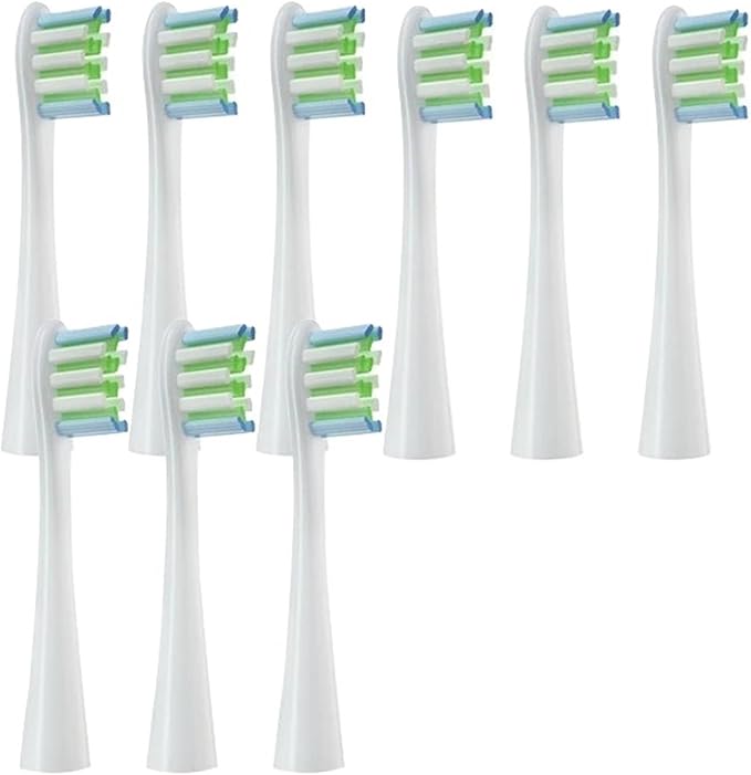 Replacemen Brush Heads Compatible for Flow/X Pro/F1/Z1/One/Air2 Electric Toothbrush(9 White)
