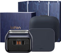 Laifen P3 Pro 3-Blade Electric Shaver Set – Includes P3 Pro Shaver Travel Pod &amp Non-Slip Pad Dual Linear Motors 12000 Cuts/Min 100-Min Runtime IPX7 Waterproof (Royal Blue)