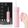 Portable Mini Water Flosser Oral Irrigator Water Teeth Cleaner Pick with Telescopic Water Tank3 Modes &amp IPX7 Waterproof Home &amp Travel (Pink)