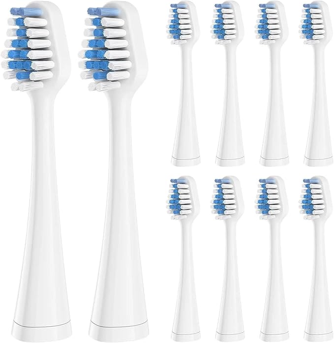 20pcs Toothbrush HeadsCompatible for Waterpik Replacement Hygiene Clean Soft Bristle Nozzles(20pcs White)