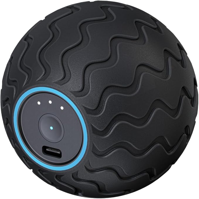 Therabody WaveSolo - Handheld Bluetooth Enabled Massage Device Ultra Portable Vibration Therapy Ball w/QuietRoll Technology &amp 3 Customizable Vibration Frequencies