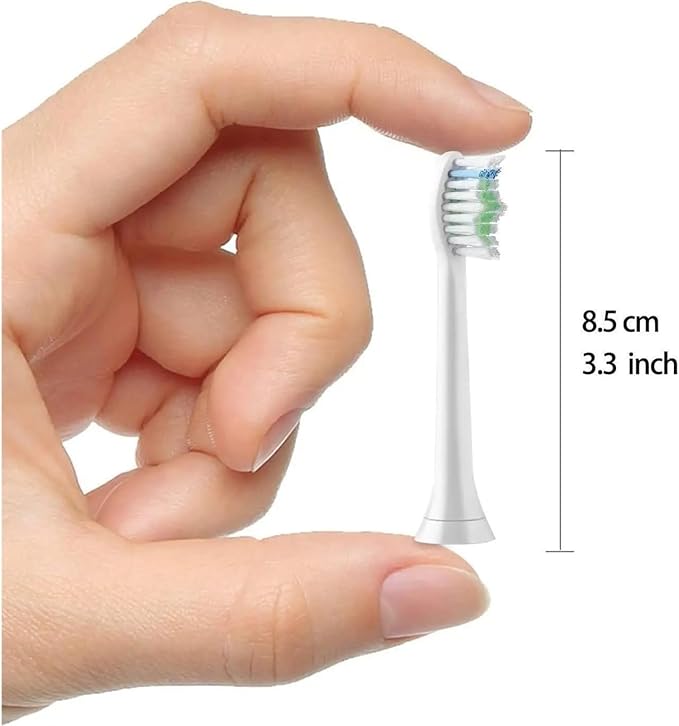 8-16pcs Toothbrush Heads Compatible for Philips Electric Replacement Brush(12pcs White)