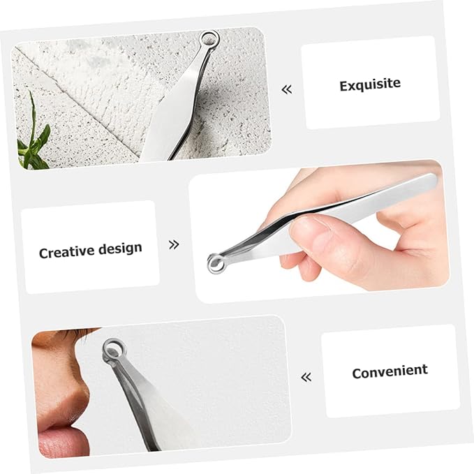 Gatuida 8pcs Nose Hair Trimmer and Tweezers Ergonomic Manual Nasal Clippers for Men and Reusable Nose Hair Removal Tools for Travel and Personal Care