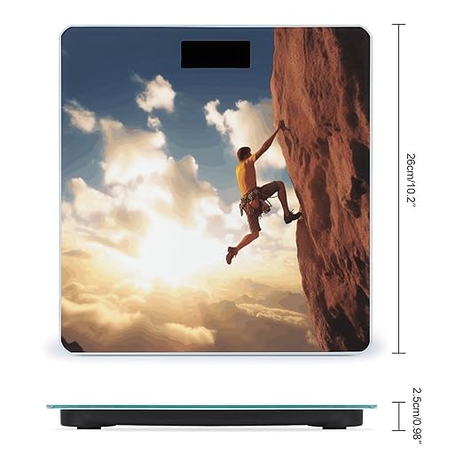 Rock Climbing SportsScale for Body Weight with LCD High Precision Weighing Scales Fashion Sturdy Tempered Glass Weight Scales Easy-to-Read Digital Bathroom Scale for Daily 400lb