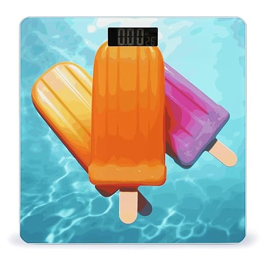 Ice Popsicles Weight Scale Digital Electronic Scales Bathroom Scale Larg LCD Backlight Display High Precision MeasurementsTempered Glass