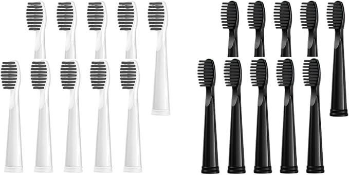 Replacement Toothbrush Heads Compatible for FW-507/508/551/515/917/959/2011FW-D1/D3/D7/D8 Electric(BLACK10 WHITE10 Care)