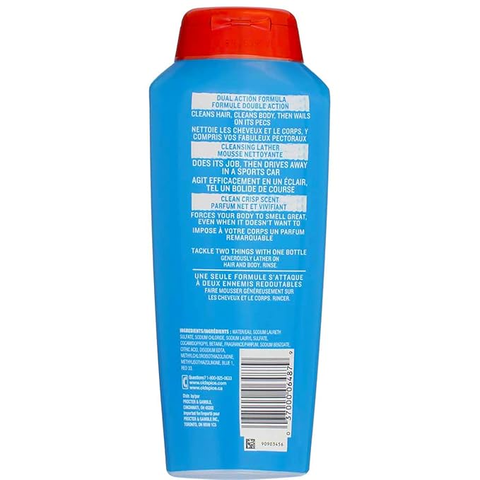 Old Spice High Endurance Hair and Body Wash 18 Ounce (Pack of 6)