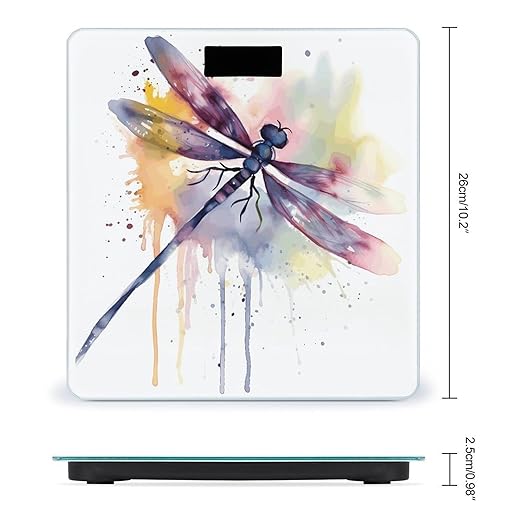 Colorful Dragonfly Smart Scale for Body Weight Accurate Bathroom Scale with LED Display Digital Weight Scales Weighing Machine High Precision Scales for Bath Home
