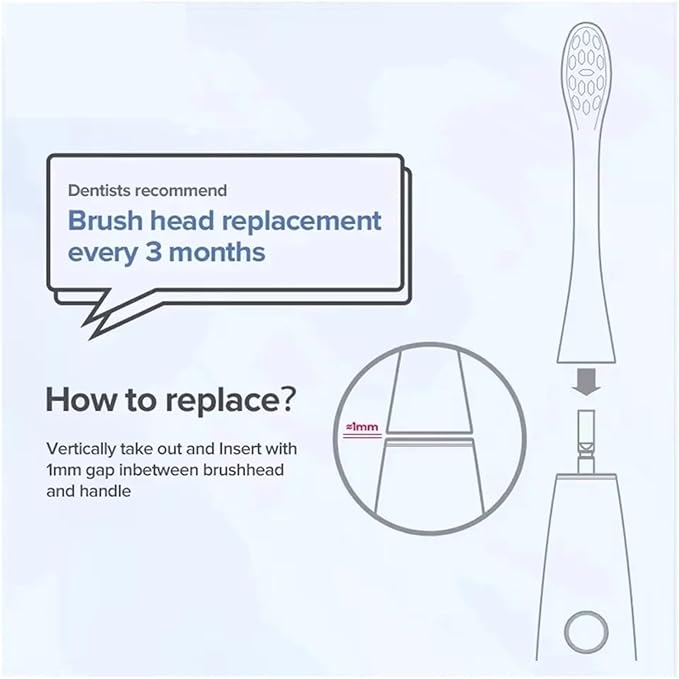 Compatible for Oclean Electric Toothbrush Brush Heads for X Pro Elite Flow Z1 X10 E1 Air 2 All Series Smart(Oclean PW09 2PCS)
