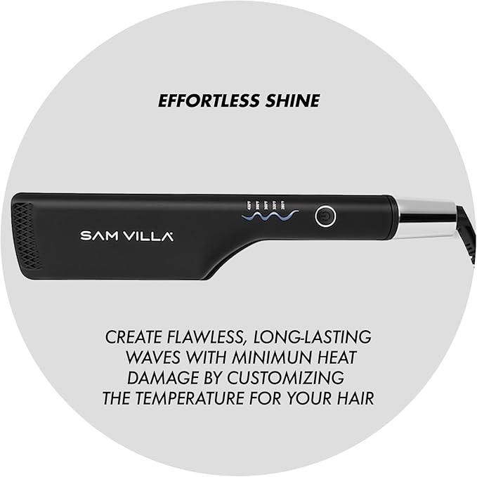 Sam Villa Pro Results Double-Barrel Hair Waver Iron with Variable Temperature Settings 1 Count (Pack of 1)