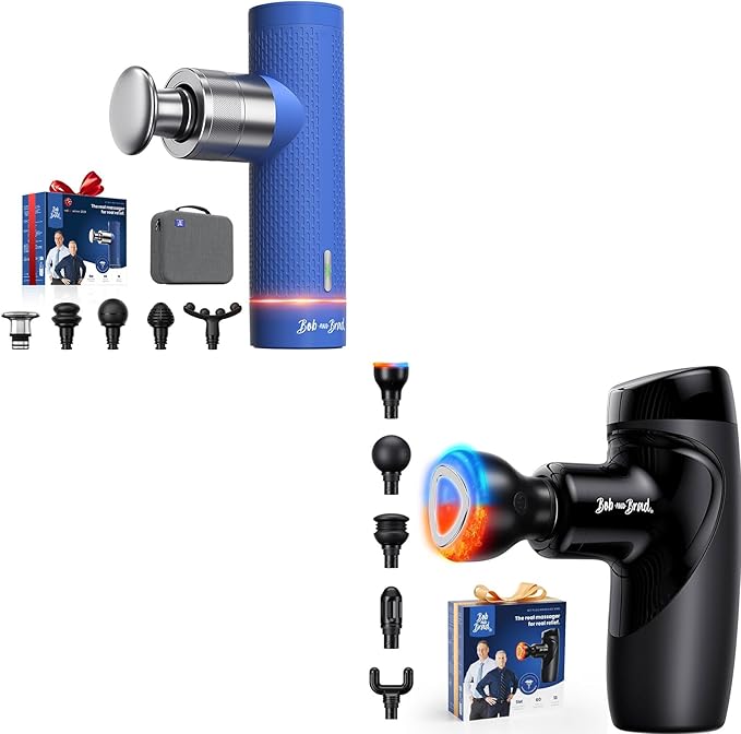 BOB AND BRAD M7 Plus Mini Massage Gun with Heat and A7 Massage Gun with 11mm Amplitude