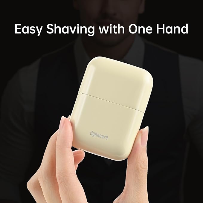 Mini Steel Electric Foil Shavers for Men: Upgraded Mini Electric Razor– Portable Travel Shaver with IPX7 Waterproof Ultra-Long BatteryLife and Triple Blade Technology Mini Razor (Arctic White)