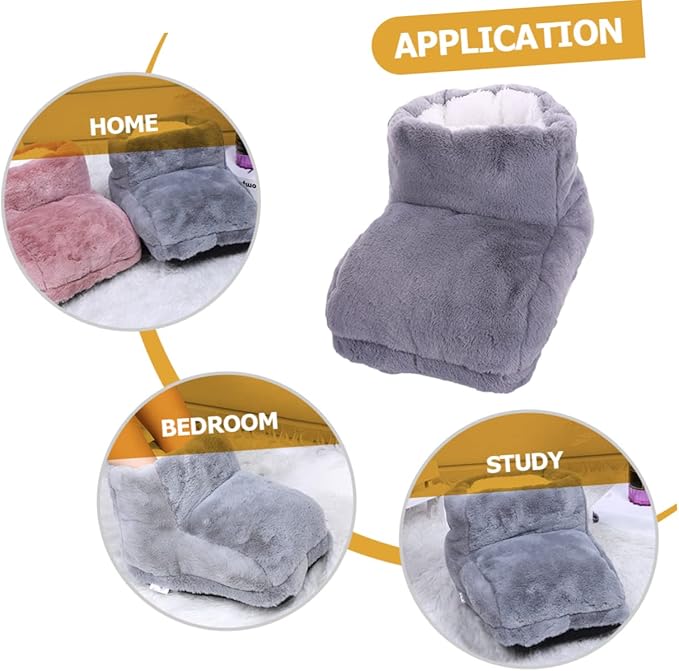 Baluue 3pcs Electric Heated Shoes for Warmth Foot Warmer USB Charging Portable Heated Boots for Use Cozy High-top Design for Comfortable