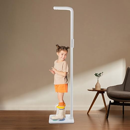 Voice Announcer Height and Weight Scale Professional Digital Height Weight and BMI Scale Platform with High-Precision Sensors Support 23.6-76.8in Height 11-485lbs Height