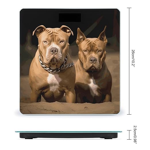 Pitbull Dogs Scale for Body Weight Highly Accurate Digital Bathroom Body Scale Digital Bathroom Scales for People Anti-Slip Large LCD Display Smart Scales