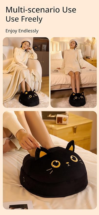 Heated Foot Massager 4D Massage Shiatsu Foot HeaterFeet Massage Machine for Pain Relief 15min Intelligent TimerGift for Mom and Dad