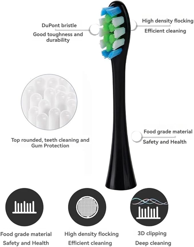 6 Pack Replacement Brush Heads for X/One/SE/XPRO/Z1/AIR Sonic Soft Bristles Waterproof &amp Vacuum Sealed(GN 6Pcs)