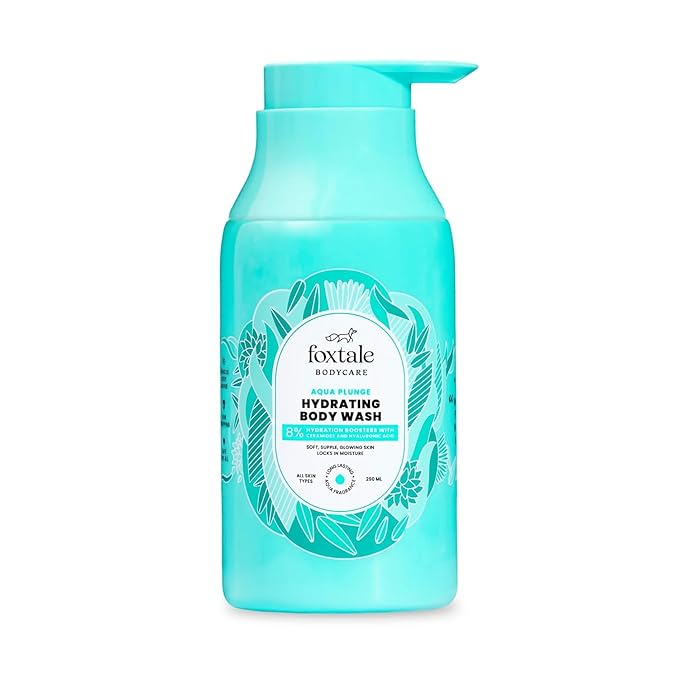 Fox_tale Hydrating Body Wash with Hyaluronic Acid &amp Ceramides | Strengthens Skin Barrier | 24-hour hydration | 6+ hrs Odour Control | SLS-Free Body Wash for Women &amp Men | All Skin Type | 250 m